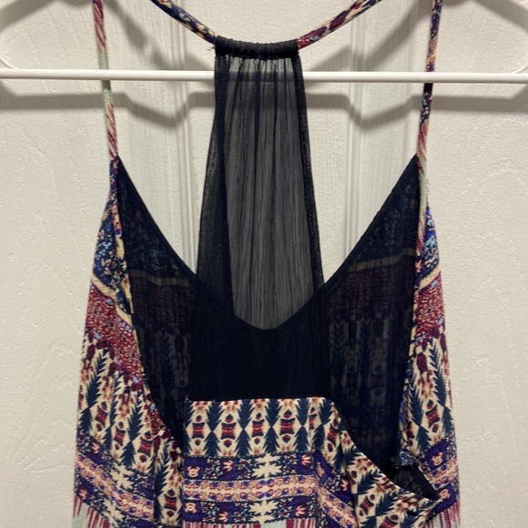 Lucky Brand Patterned Racerback Tank Size Large - Picture 3 of 4